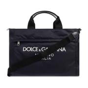 Shopper tas met logo Dolce & Gabbana , Blue , Heren