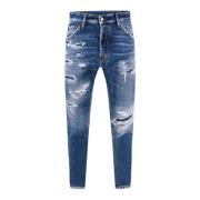 Blauwe Ss24 Jeans voor Heren Dsquared2 , Blue , Heren