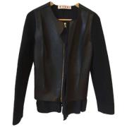 Pre-owned Leather outerwear Marni Pre-owned , Black , Dames