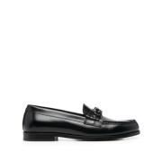 Zwarte platte schoenen met VLogo Chain van leer Valentino Garavani , B...