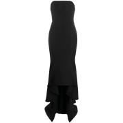 Elegante Zwarte Crêpe Bustier Jurk Alexandre Vauthier , Black , Dames