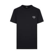 Zwarte T-shirts en Polos van A.p.c. A.p.c. , Black , Heren