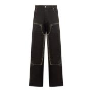 Straight Jeans Heron Preston , Black , Heren