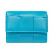 Intreccio leather wallet Bottega Veneta , Blue , Dames