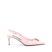 Roze platte schoenen met 6,5 cm hak Dolce & Gabbana , Pink , Dames