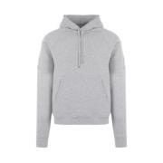 Grijze sweater met capuchon en logo borduursel Saint Laurent , Gray , ...