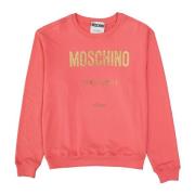 Logo Katoenen Sweatshirt voor Heren Moschino , Pink , Heren