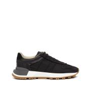 Zwarte Leren Sneaker Maison Margiela , Black , Dames