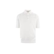 Witte Katoenen Polo met Knoopsluiting Lardini , White , Heren