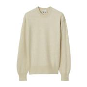 Geborduurde Crew Neck Sweater Burberry , Beige , Heren