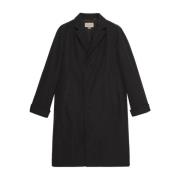 Zwarte Katoenen Poplin Jas Gucci , Black , Heren