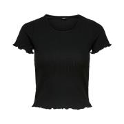 Dames-T-shirt Only Emma manches courtes Only , Black , Dames