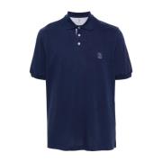 Prussia Polo Shirt Brunello Cucinelli , Blue , Heren