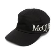 Zwarte katoenen baseballpet met McQueen-logo Alexander McQueen , Black...