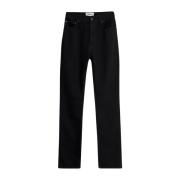 Zwarte Bootcut Jeans met Hoge Taille Essentiel Antwerp , Black , Dames