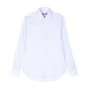 Lichtblauw Gingham Geruite Overhemd Canali , White , Heren