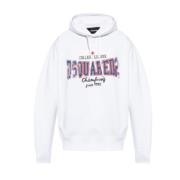 Witte Hoodie met Iconisch Logo Dsquared2 , White , Heren