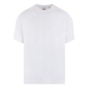 Witte Jersey Katoenen T-shirt met Equestrian Teddy Logo Burberry , Whi...