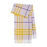 Lila Geruite Kasjmier Sjaal Burberry , Multicolor , Dames