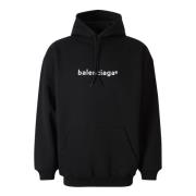 Nieuwe Copyright Medium Fit Hoodie Balenciaga , Black , Heren