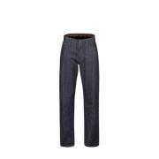 Zwarte 5-pocket broek van Japans denim Moorer , Black , Heren