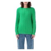 Groene Cable-Knit Trui Ralph Lauren , Green , Heren