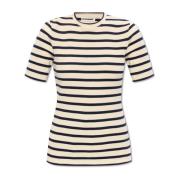 Gestreept T-shirt Jil Sander , Beige , Dames