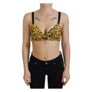 Leopard Bustier Bh Top Dolce & Gabbana , Yellow , Dames