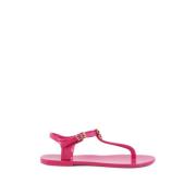 Rubberen Flip Flops met Enkelband Love Moschino , Pink , Dames