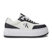 Platte Lage Veterschoenen voor Dames Calvin Klein Jeans , White , Dame...