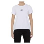 Witte Biologisch Katoenen T-Shirt met Logo Stella McCartney , White , ...