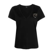 Love Birds Juweel Logo T-Shirt Pinko , Black , Dames