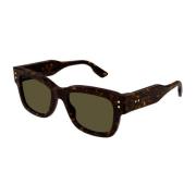 Gg1217S Zonnebril met Groene Lenzen Gucci , Brown , Unisex