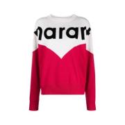 Bordeaux Bicolor Sweatshirt met Lange Mouwen Isabel Marant , Red , Dam...