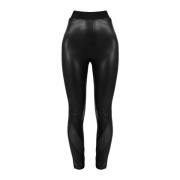 Hoge taille aansluitende leggings met transparante inzetstukken La Hai...