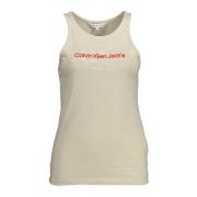 Stijlvolle Mouwloze Top Calvin Klein , Beige , Dames