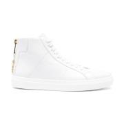 Witte Sneakers met 2.0cm Zoolhoogte Moschino , White , Heren