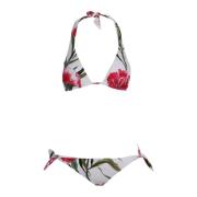 Bloemenprint Triangel Bikini Set Dolce & Gabbana , Multicolor , Dames