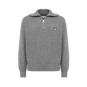 Effen Kleur Gebreide Coltrui Maison Kitsuné , Gray , Heren