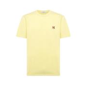 Effengekleurd Katoenen T-Shirt Maison Kitsuné , Yellow , Heren