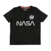 Nasa Reflecterend T-Shirt Alpha Industries , Black , Heren