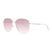 Rose Gouden Aviator Zonnebril Guess , Pink , Dames