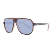 Bruine Aviator Zonnebril Guess , Brown , Heren