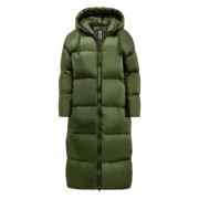 Over down jas in gerecycled nylon - Anvers Long Down Jacket BomBoogie ...