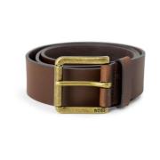 Bruin Leren Riem voor Heren Hugo Boss , Brown , Heren