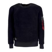 Gezellige Teddy Crewneck Sweatshirt Alpha Industries , Black , Heren