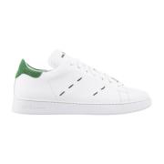 Groene Lage Sneakers van Wit Leer Kiton , Green , Heren