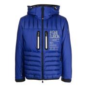 Blauwe Gewatteerde Donsjas Moncler , Blue , Heren