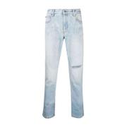 Blauwe Katoenen Denim Jeans voor Heren Off White , Blue , Heren