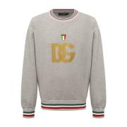 Grijze Katoenen Sweatshirt met Logodetail Dolce & Gabbana , Gray , Her...
